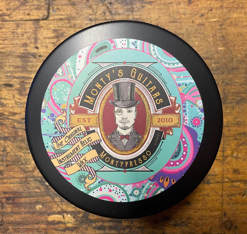 Monty's Megapresso - The Original Guitar Relic Wax, but in a larger tin with double the wax!