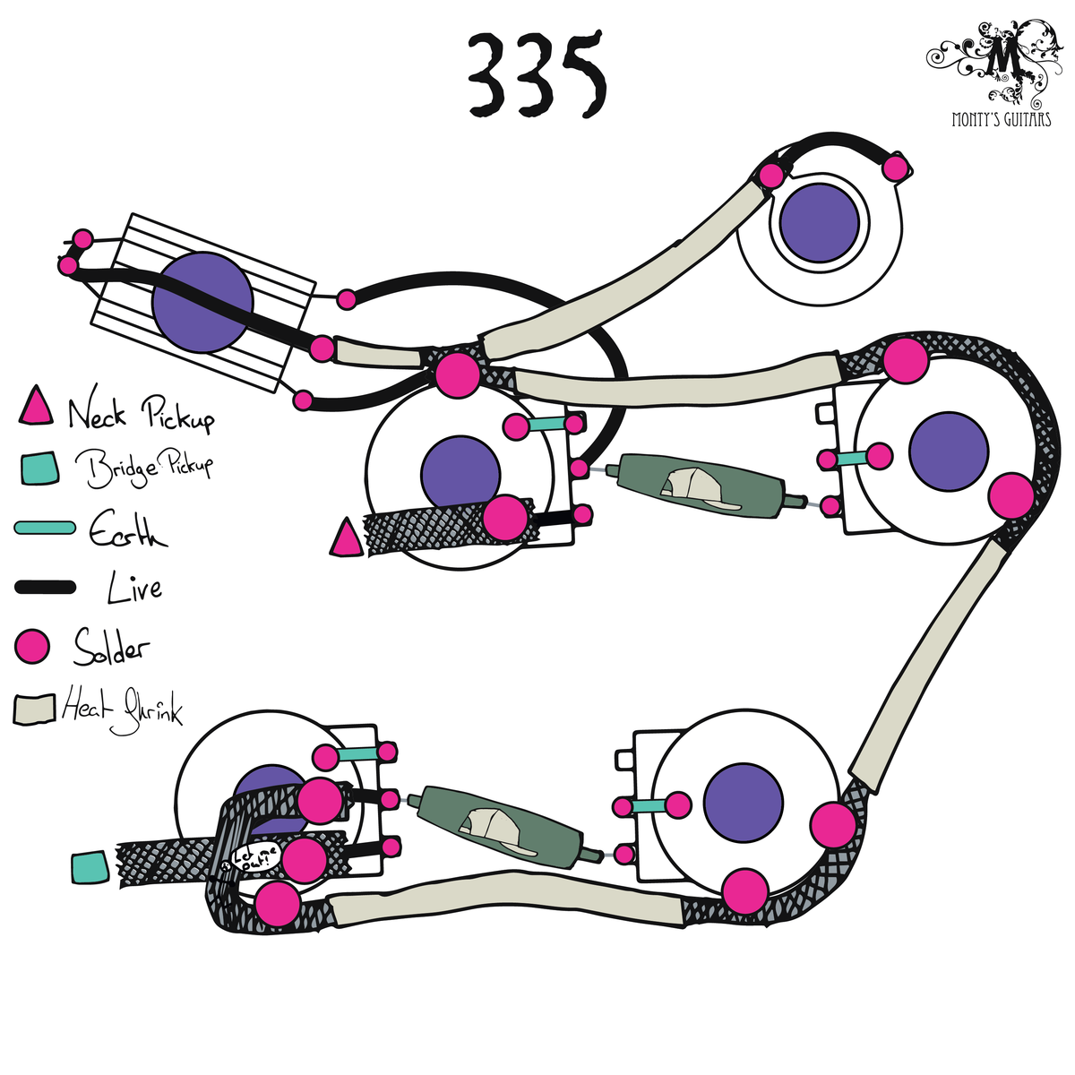 50's wiring loom for 335 - Monty's Guitars