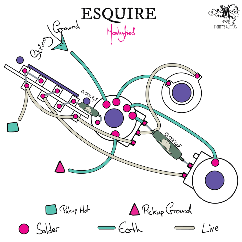 Esquire Drop in Wiring Loom - Monty's Guitars