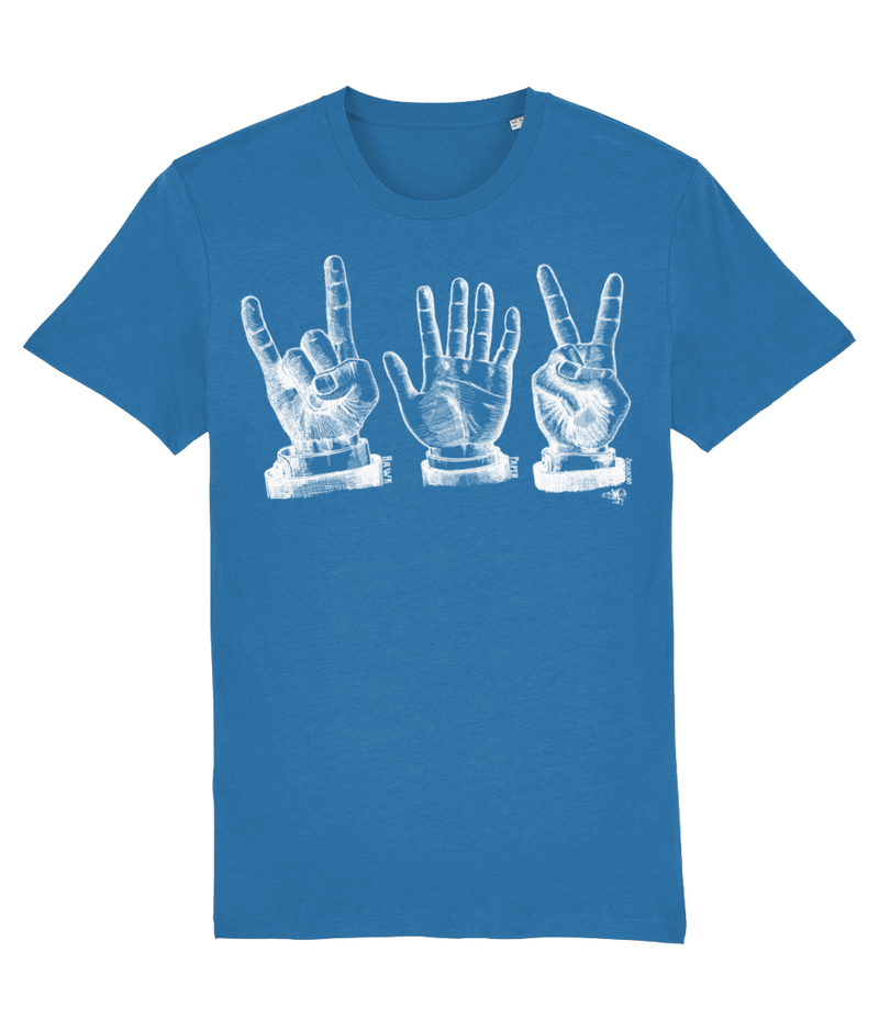 Rock Paper Scissors white print